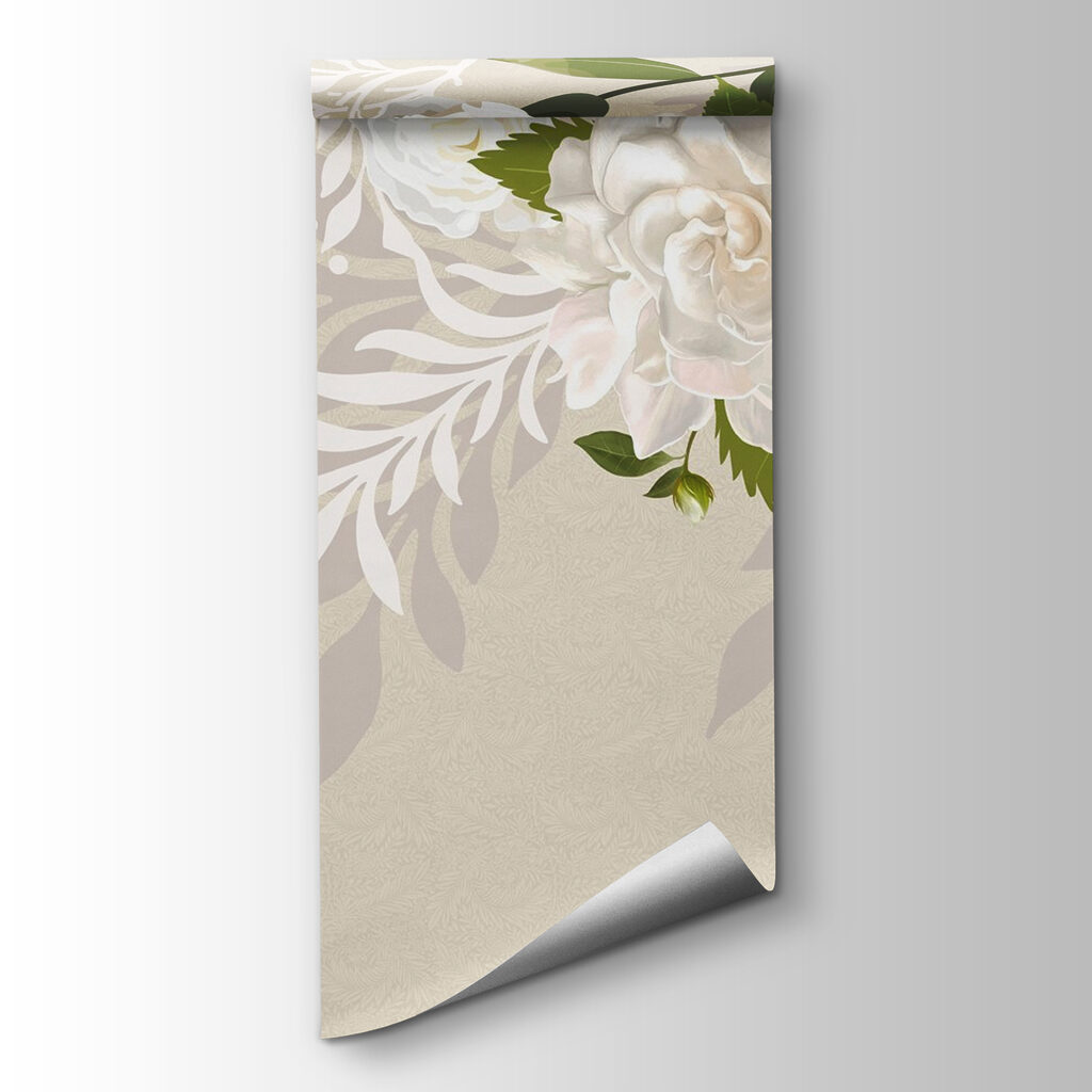 White flowers with green leaves