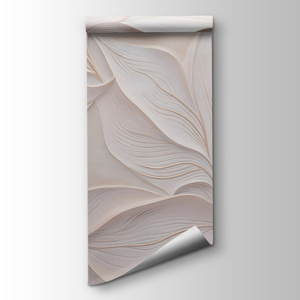 White wall with white leaves White wall with white leaves