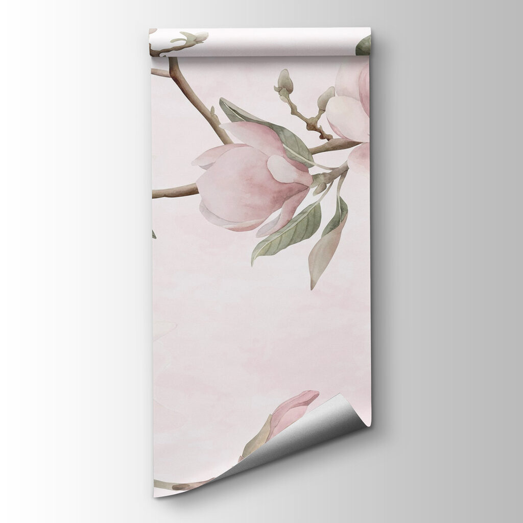 Delicate blooms on soft pastel background
