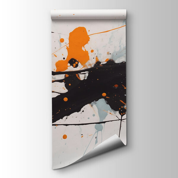 Black and orange paint splatter Black and orange paint splatter