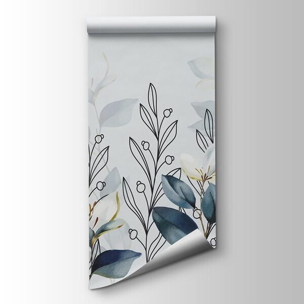 Delicate botanical design in soft hues