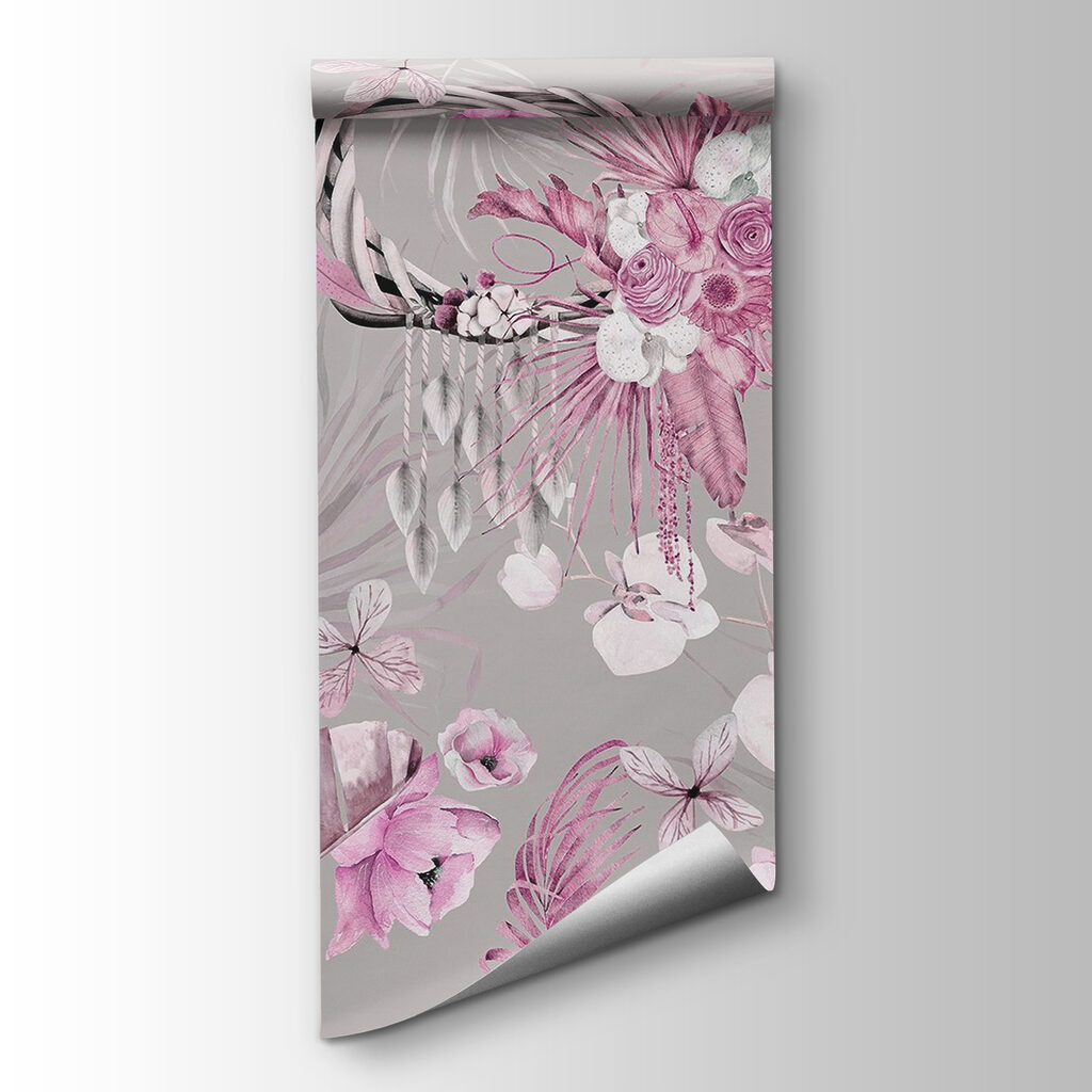 Whimsical floral and bird composition Whimsical floral and bird composition