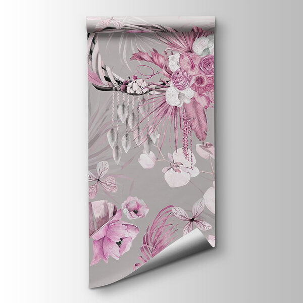 Whimsical floral and bird composition Whimsical floral and bird composition