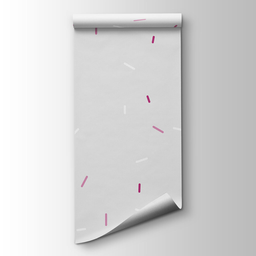 A white and pink sprinkles