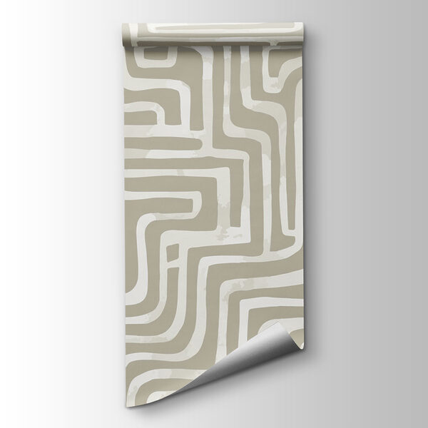 Maze pattern on a white surface