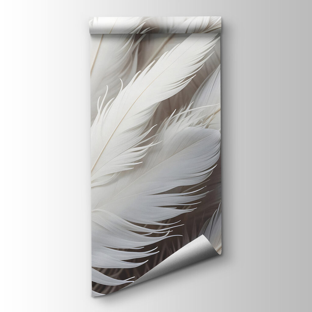 Group of white feathers