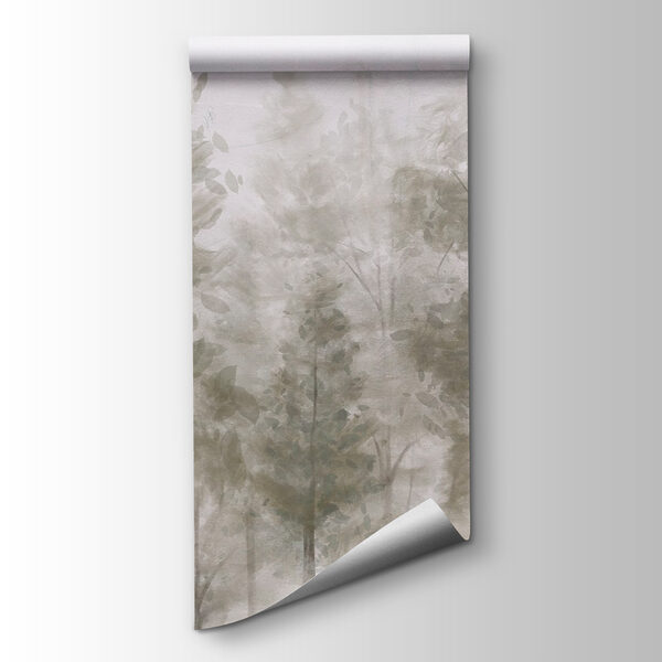 Group of trees in fog Group of trees in fog