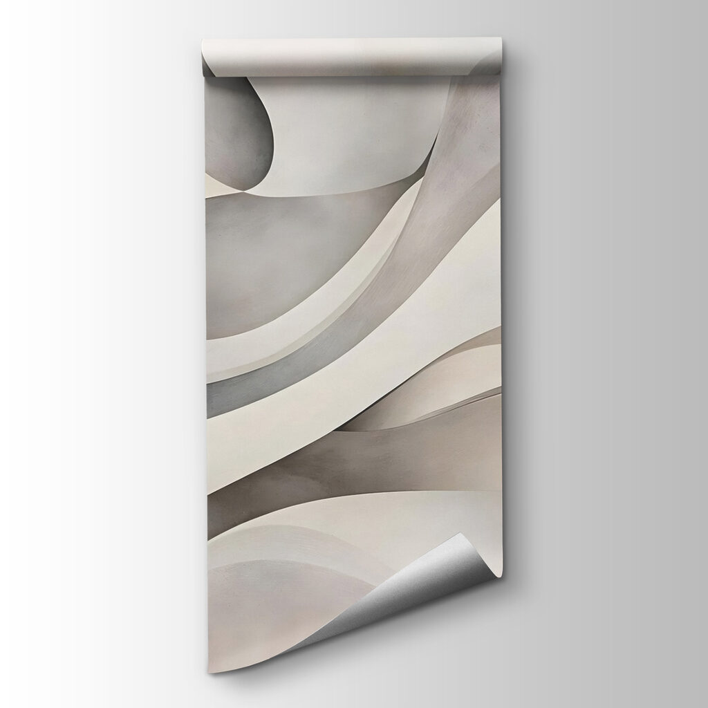 White and grey wavy shapes