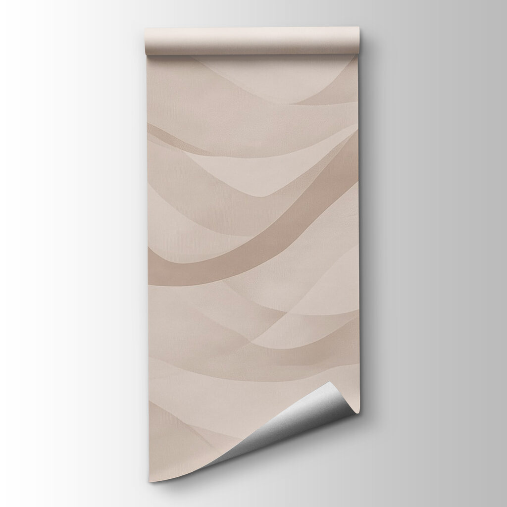 White and pink background with wavy lines