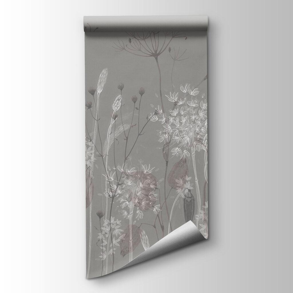 Whimsical floral bouquet in muted tones