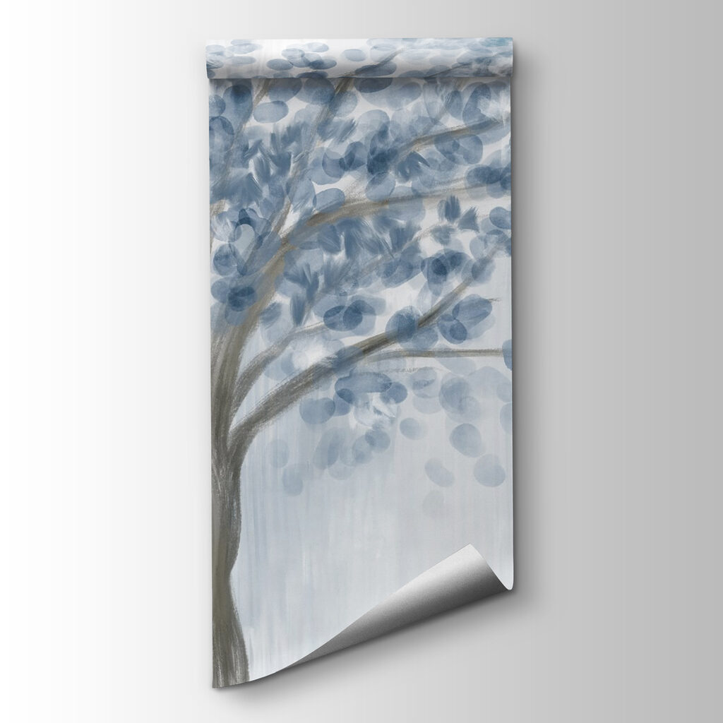 Tree with blue leaves