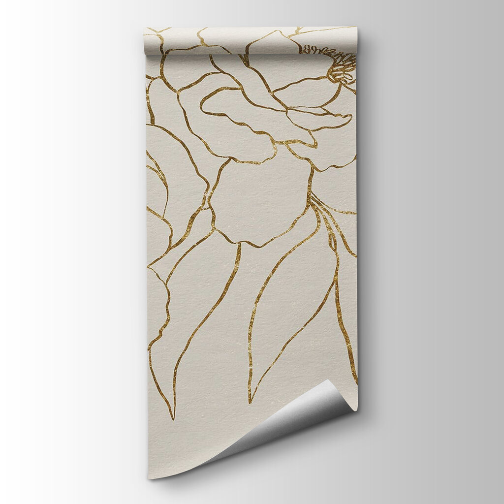 Drawing of flowers on a white surface Drawing of flowers on a white surface