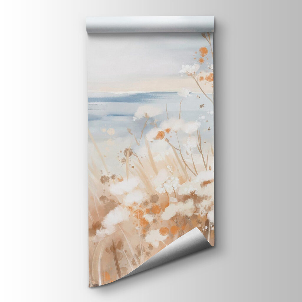 Painting of flowers and grass