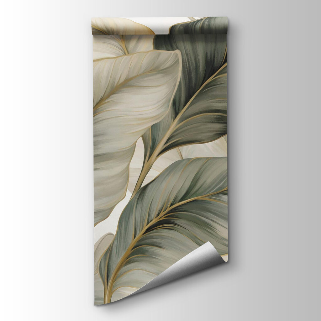 Lush leaves in soft hues