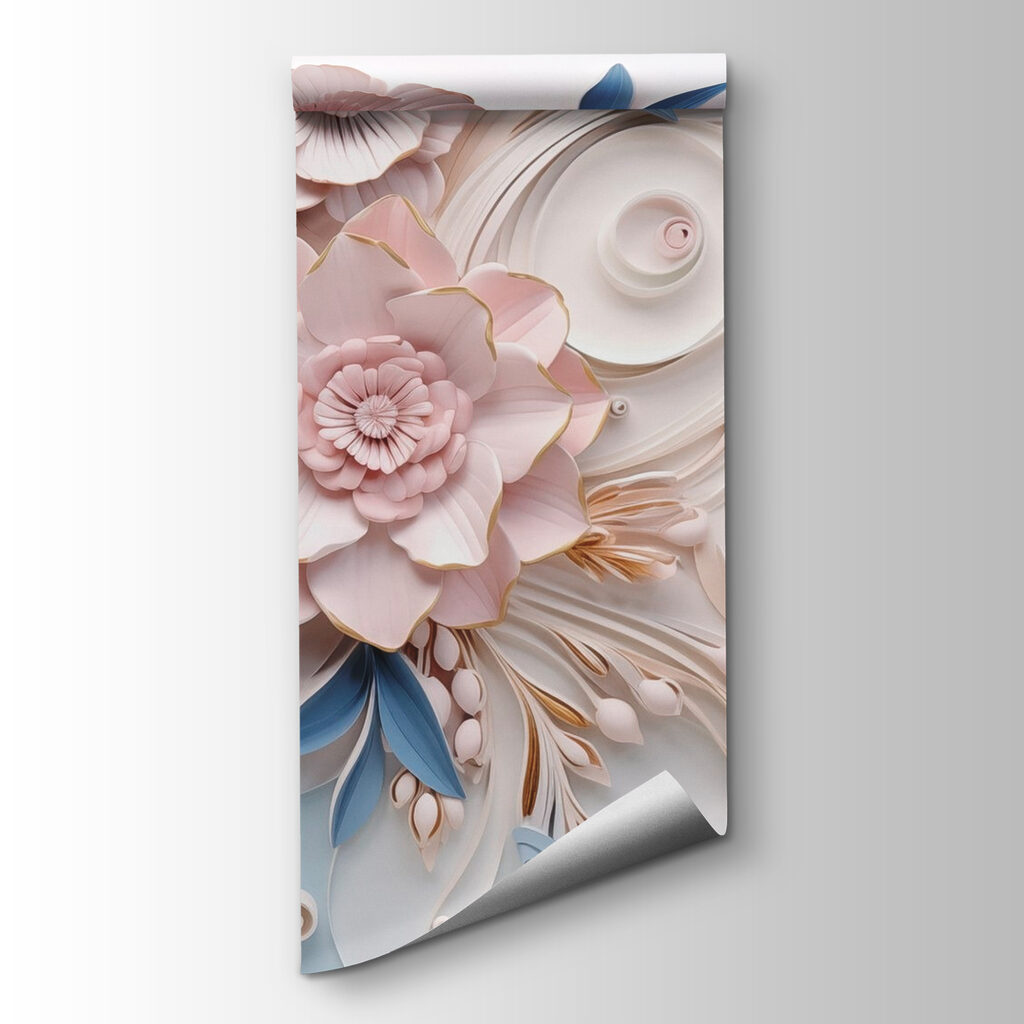 Paper flowers and leaves Paper flowers and leaves