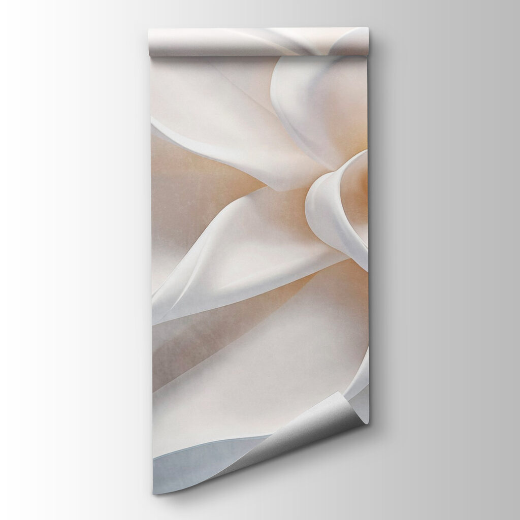 White fabric flower