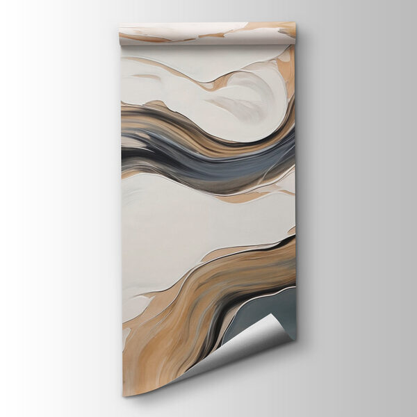 White and black swirls on a white surface