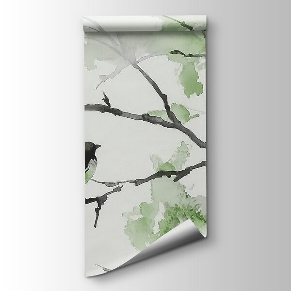 Group of birds sitting on a tree branch