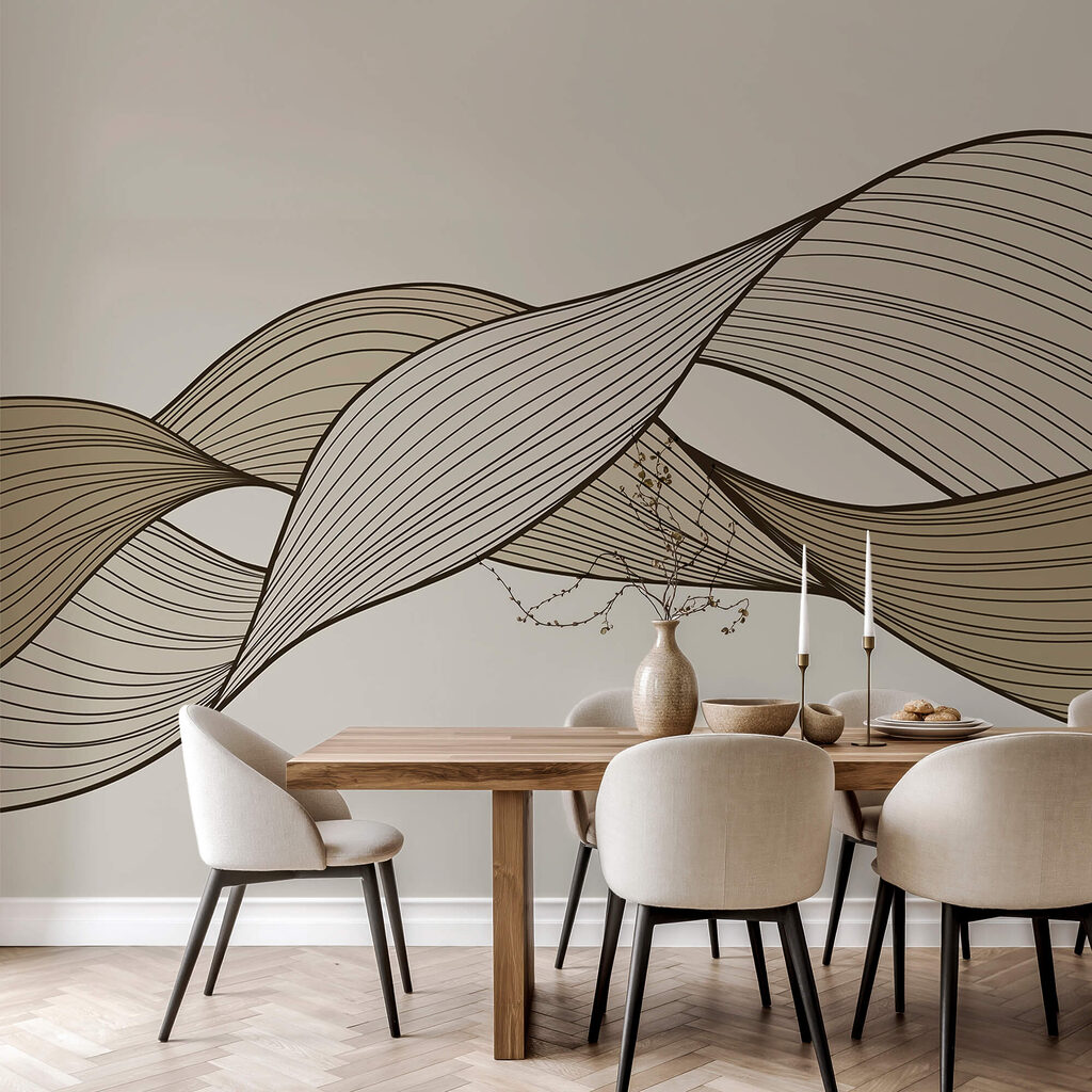 Líneas onduladas marrones y negras