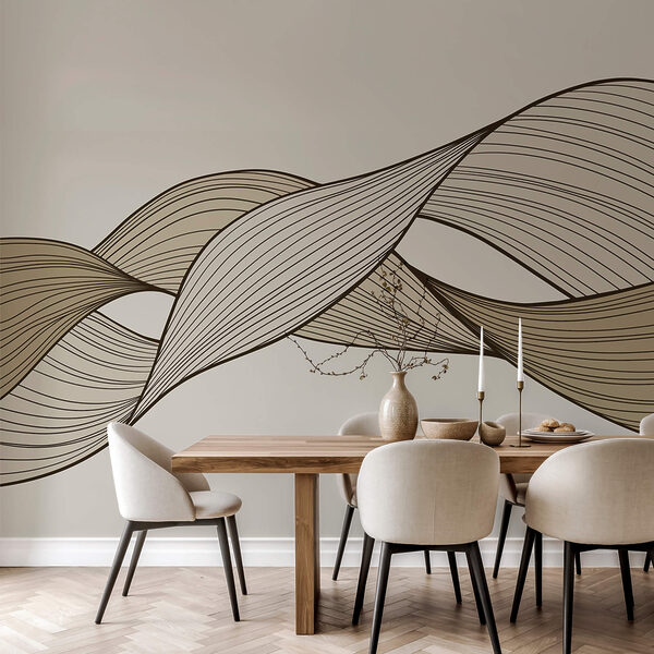 Líneas onduladas marrones y negras