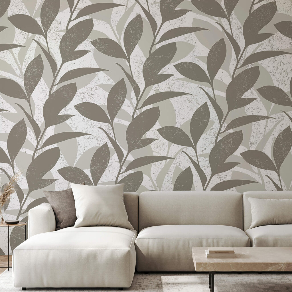 Patrón de hojas sobre fondo blanco Patrón de hojas sobre fondo blanco