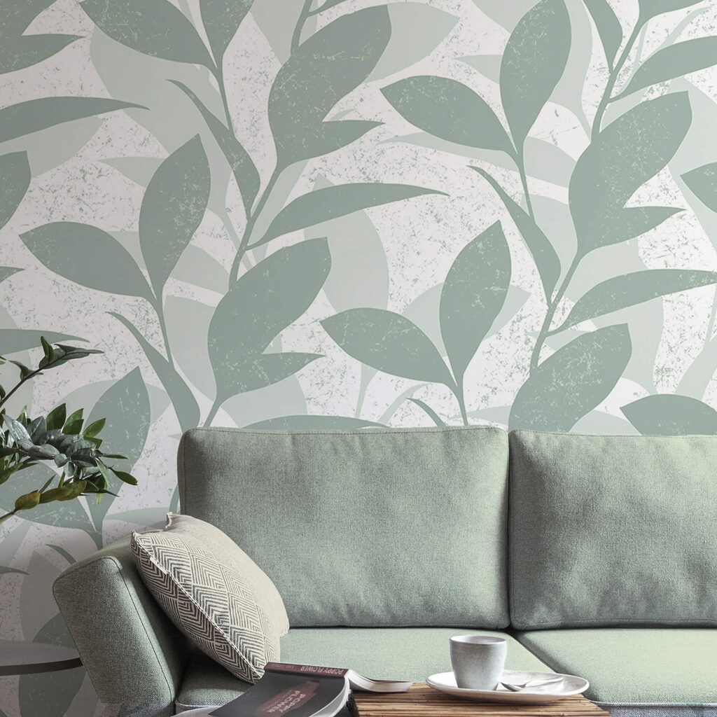 Patrón de hojas sobre fondo blanco Patrón de hojas sobre fondo blanco