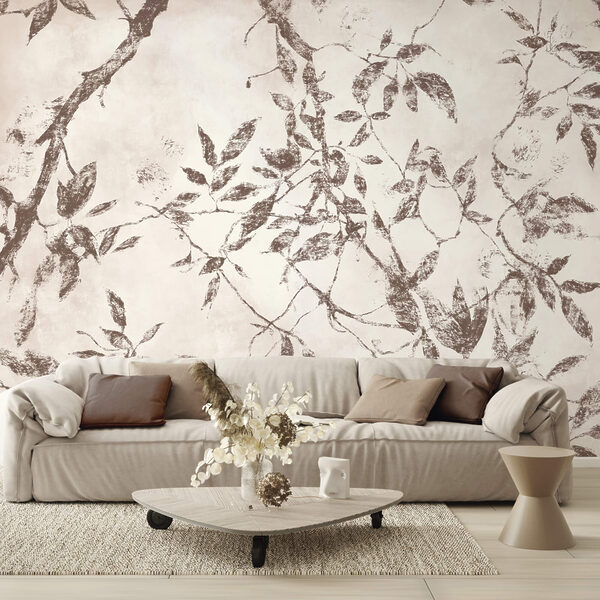 - Delicadas hojas sobre un fondo suave