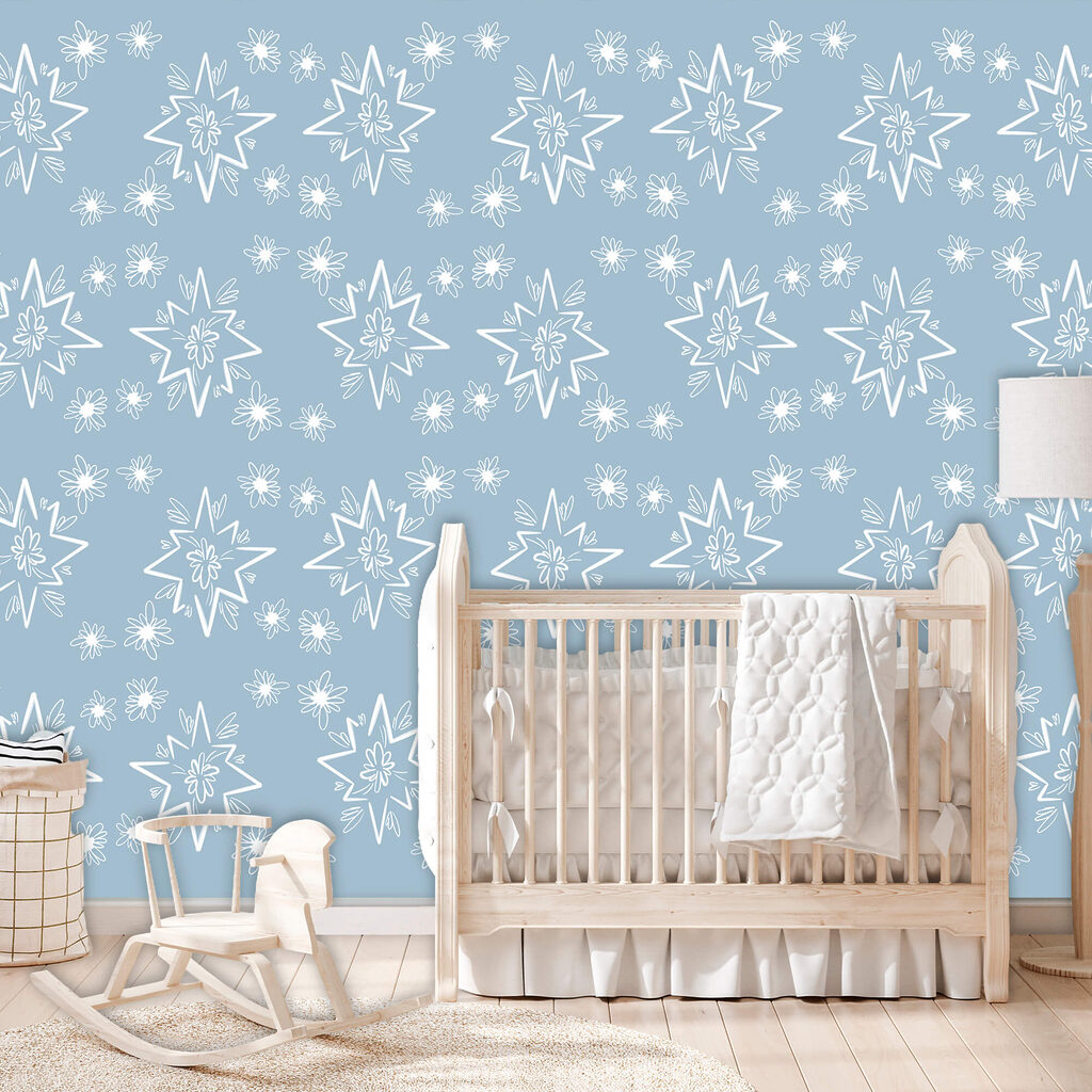 Fondo azul con estrellas blancas