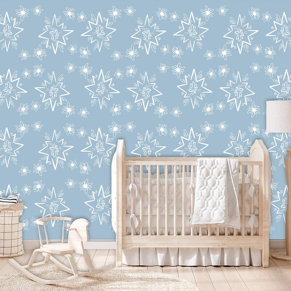 Fondo azul con estrellas blancas