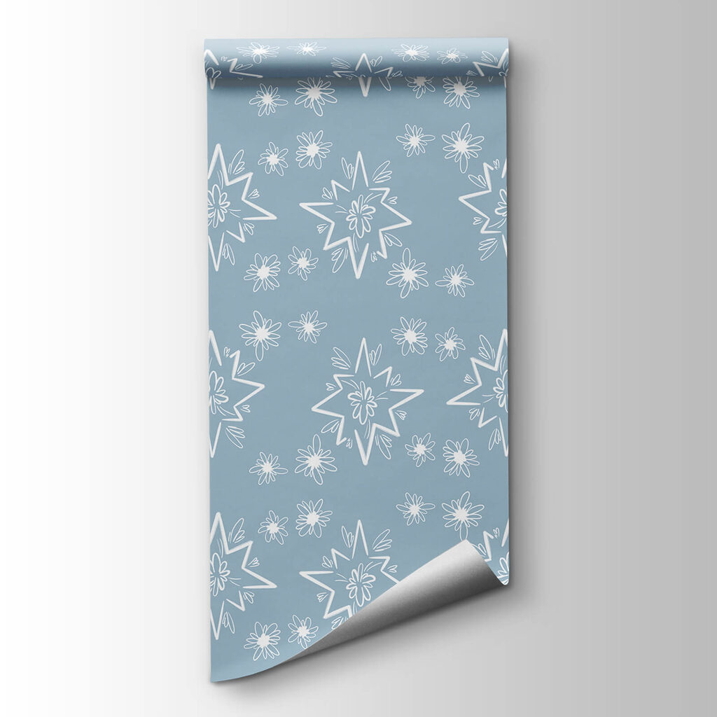 Blue background with white stars