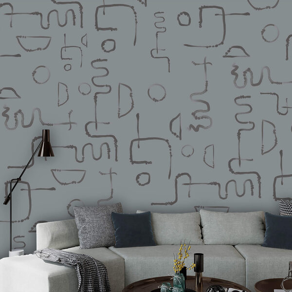 Fotomurales Fotomurales Patrón de líneas y formas (SKU: t00478)