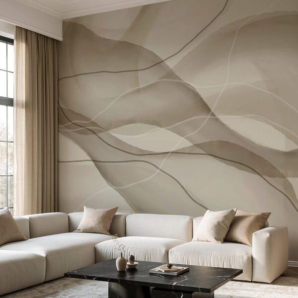 Olas serenas en suaves tonos tierra