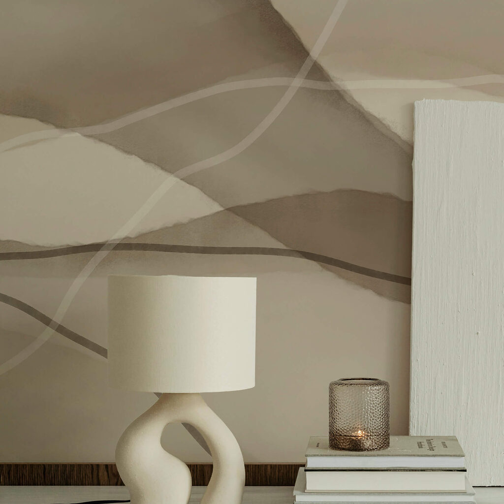 Olas serenas en suaves tonos tierra