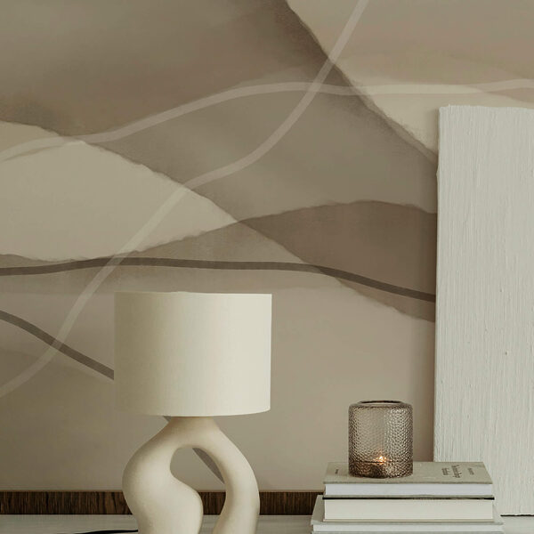 Olas serenas en suaves tonos tierra