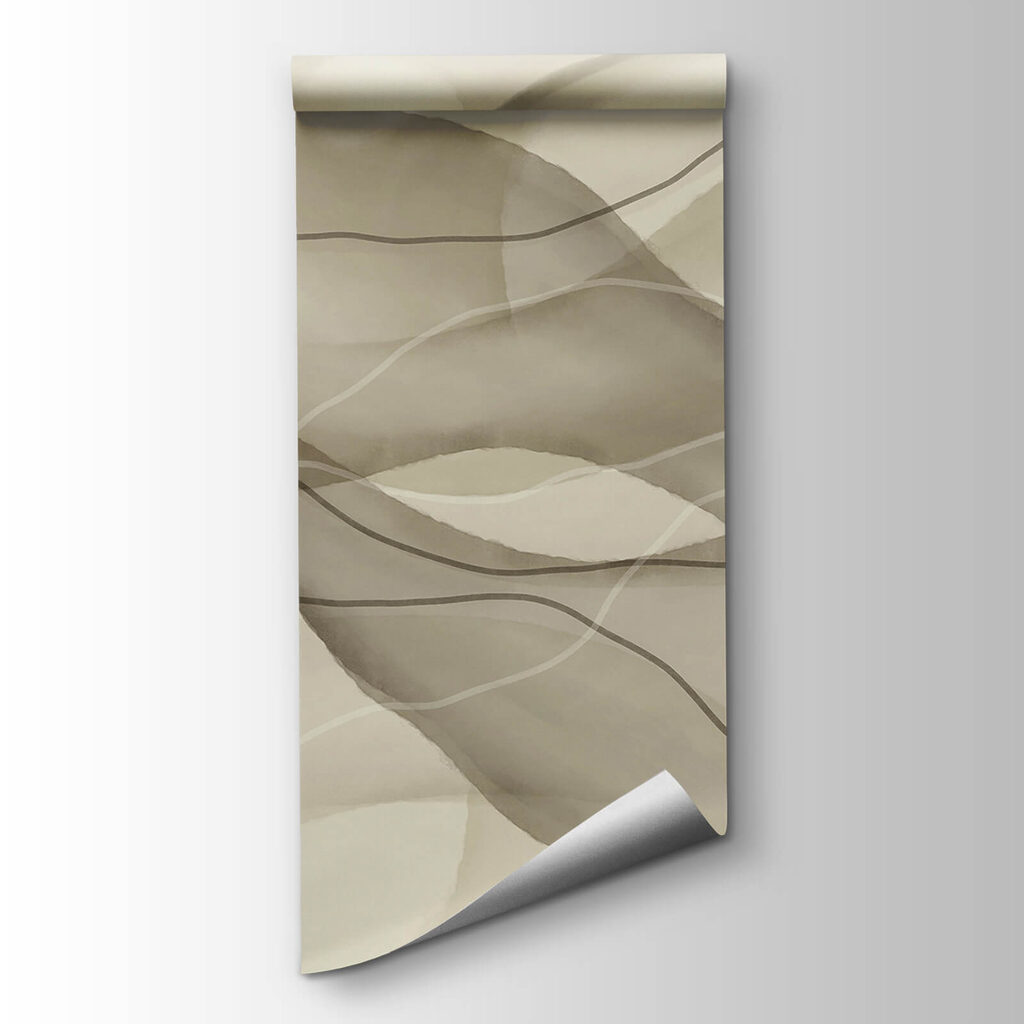 Serene waves in soft earth tones