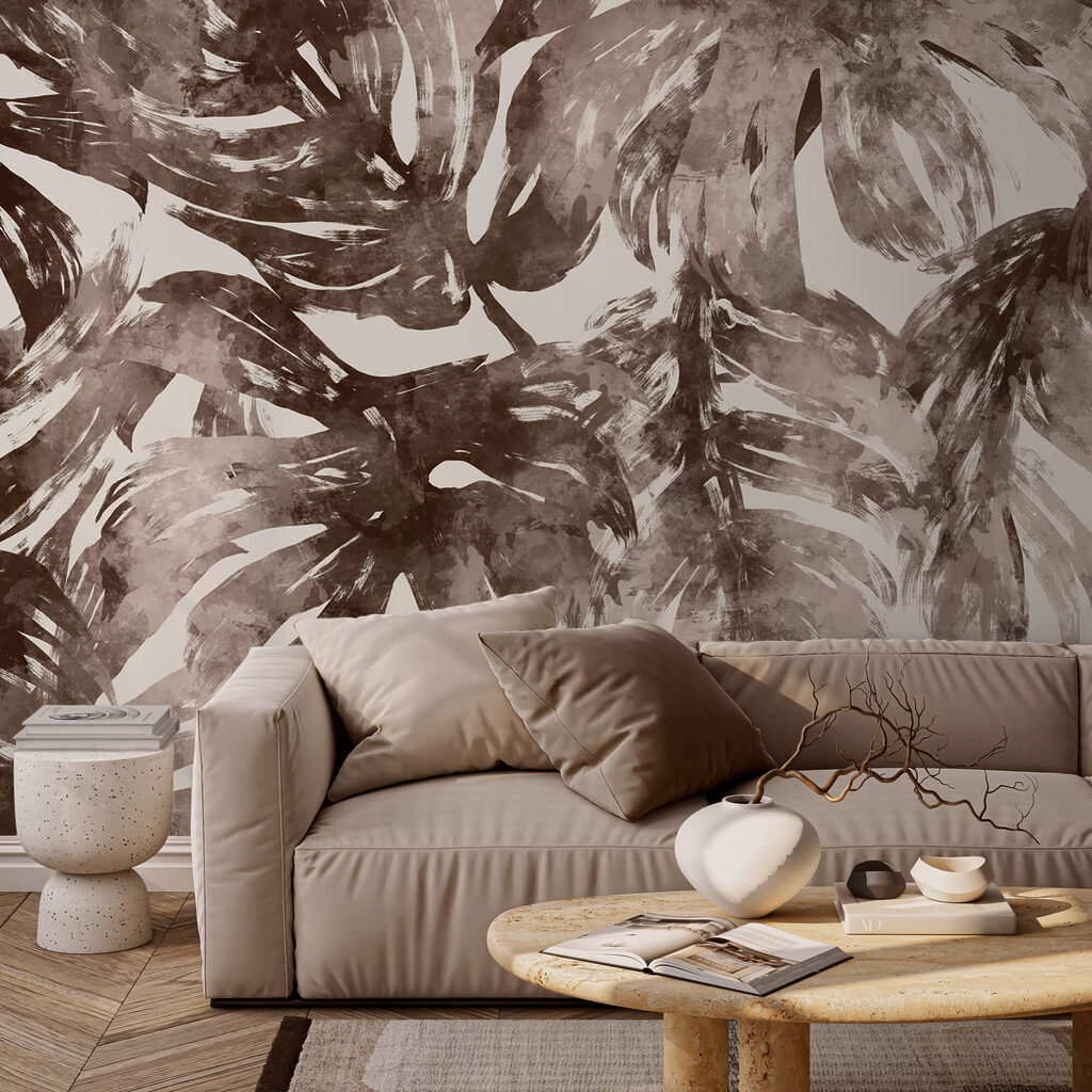 - Follaje abstracto en tonos terrosos