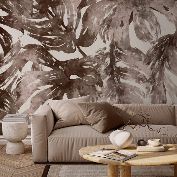 - Follaje abstracto en tonos terrosos