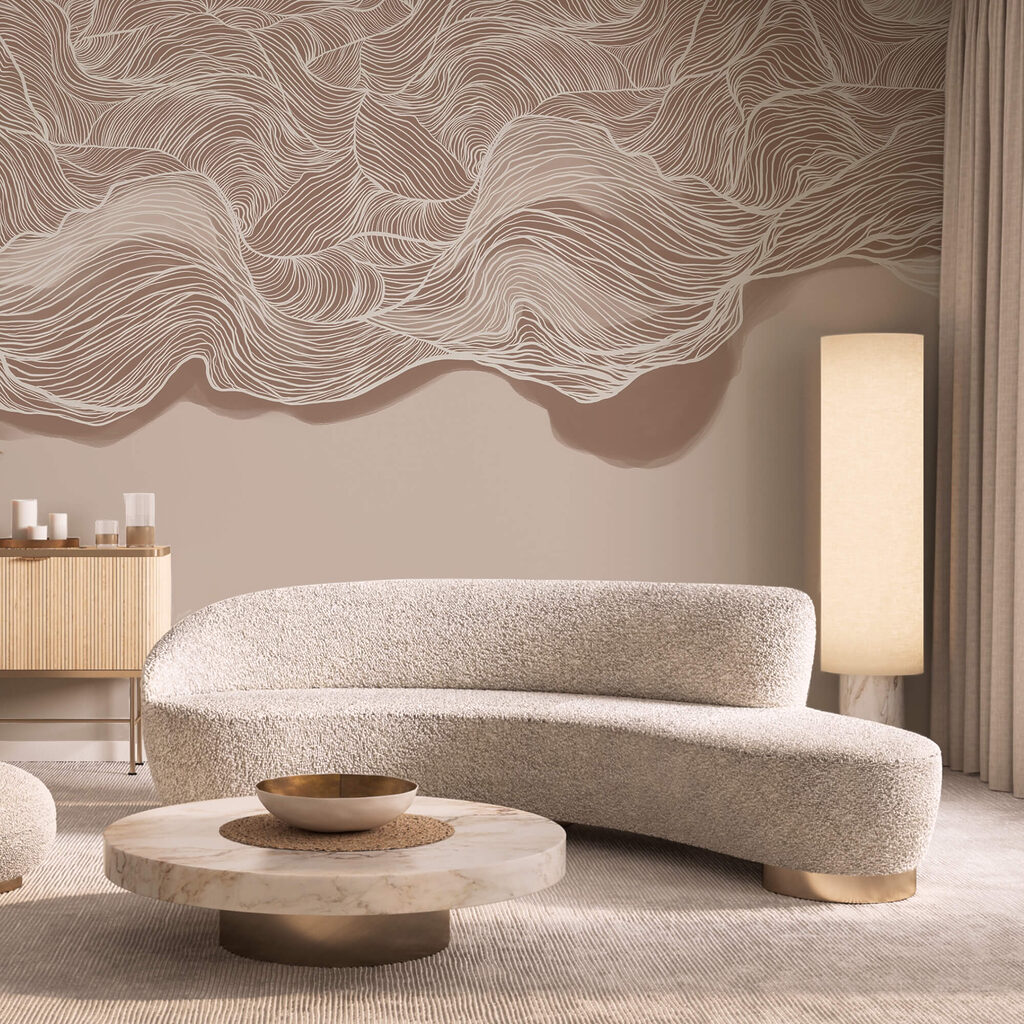 Patrón ondulado marrón y blanco Patrón ondulado marrón y blanco