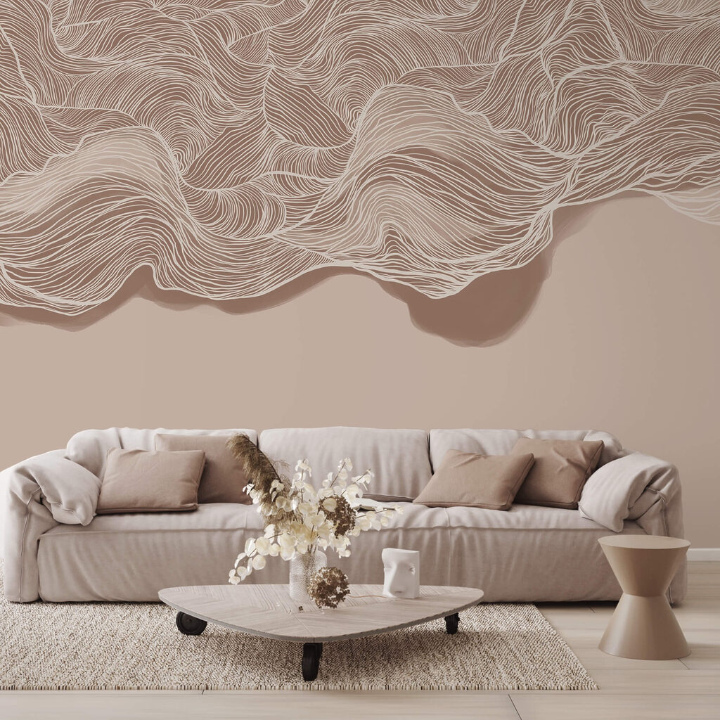 Patrón ondulado marrón y blanco Patrón ondulado marrón y blanco