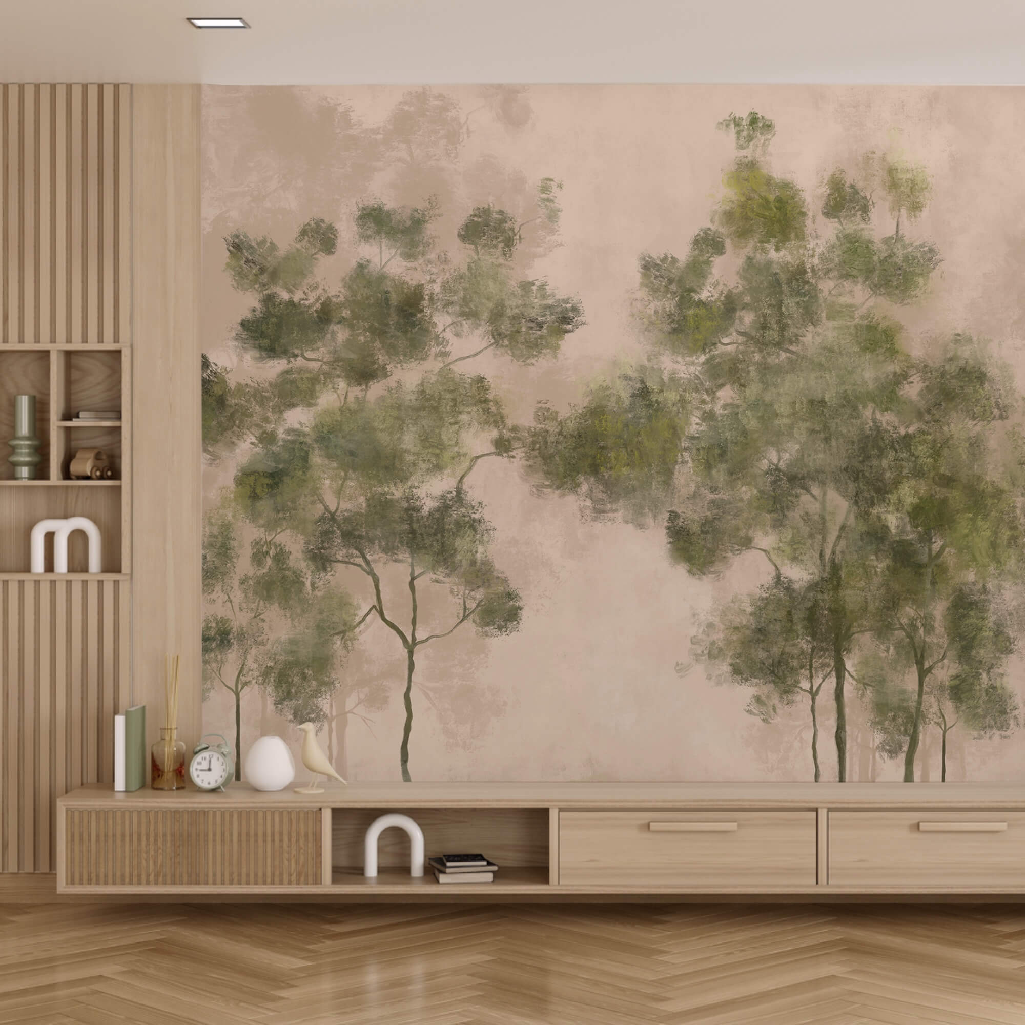 Grupo de árboles con hojas verdes