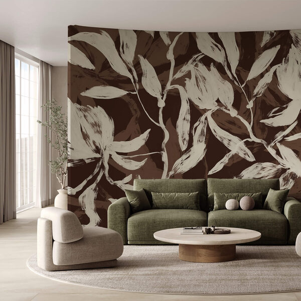 Hojas que fluyen en suaves tonos monocromáticos Hojas que fluyen en suaves tonos monocromáticos