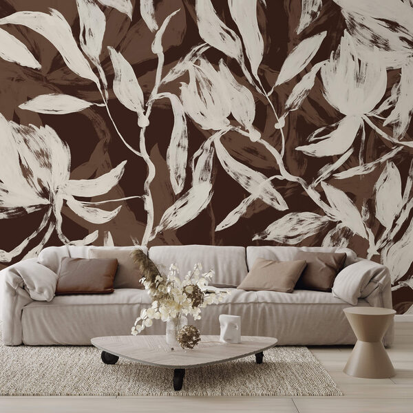 Hojas que fluyen en suaves tonos monocromáticos Hojas que fluyen en suaves tonos monocromáticos