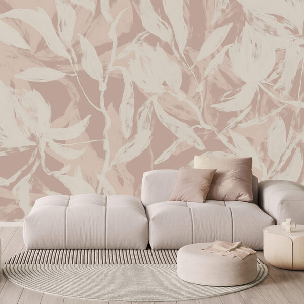 Hojas delicadas sobre fondo suave