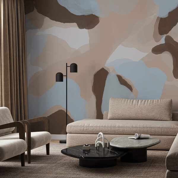 Formas abstractas en colores suaves