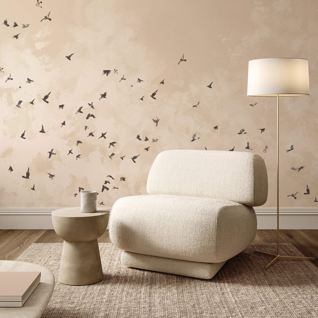 Bandada de pájaros en el cielo