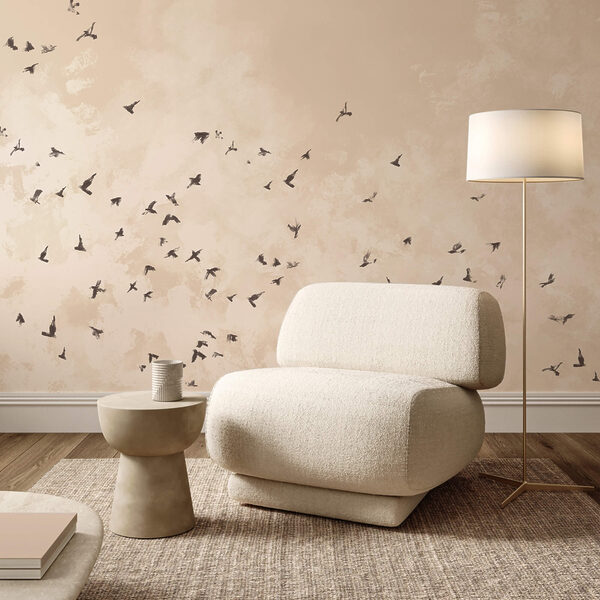 Bandada de pájaros en el cielo