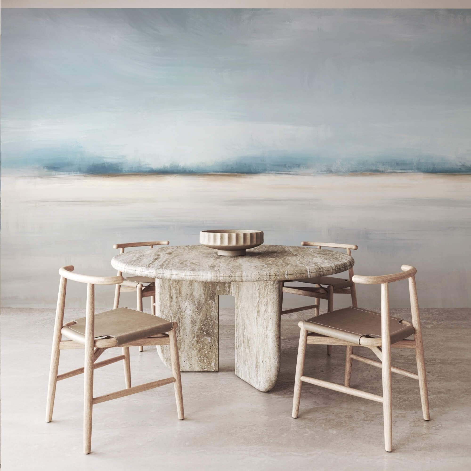 Paisaje con cielo nublado