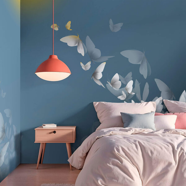 Grupo de mariposas volando en el cielo