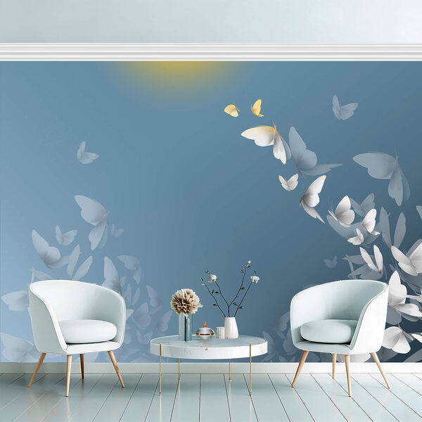 Fotomurales Fotomurales Grupo de mariposas volando en el cielo (SKU: t00561)