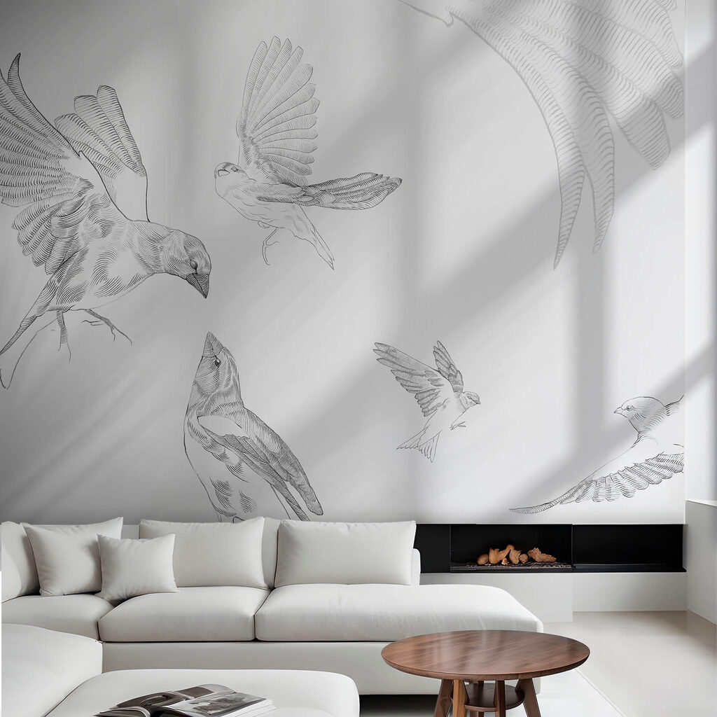 Grupo de aves con alas